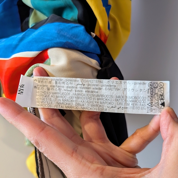 Zara Printed 80s Abstract Mini Party Dress with Ruching Small - Picture 10 of 10